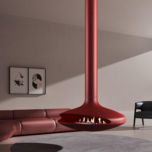 Cheminée au bioéthanol suspendue haut de gamme, foyer réel, facile à insérer, marbre pour salon intérieur, appartement indépendant, villa - Product Image 3