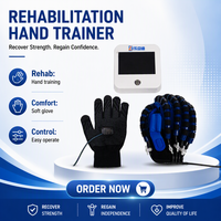 Masseur de main, entraîneur de rééducation des doigts, appareil d'exercice de flexion de la main, gants robotiques électriques pour AVC hémiplégique, gants miroir ISO