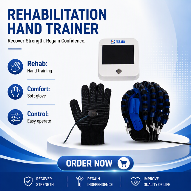 Hand Massager Finger Rehabilitation Trainer Hand Exercise Flexion Hemiplegic Stroke Electric Robot Gloves Mirror Glove ISO