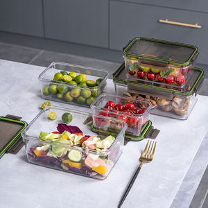 Food Storage Container Rectangle Clip-on Lid 460ml 820ml 1650ml 3500ml 5600ml 10l Airtight For Vegetables Fruits Corn - Product Image 3