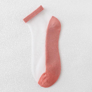 Jingwen OEM Dames Sokken CE Certificaat Zomer Transparant Ademend Enkel Sokken Effen Sheer Dames Sokken - Product Image 3