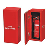 Armoire de rangement pour extincteur en acier inoxydable anti-corrosion rouge, équipement de lutte contre l'incendie avec certification