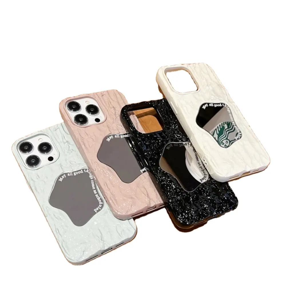 Mode Nieuwe Design Glanzende Rock Spiegel Schokbestendige Achterkant Cover Luxe Telefoon Hoesje Voor Iphone 14 13 12 11 Pro Max