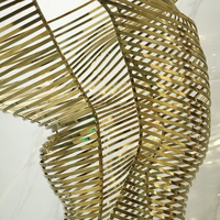 Dali – grand artisanat en métal abstrait en acier inoxydable, Design d'intérieur, décoration nordique, articles de décoration pour le hall de l'hôtel, bureau de vente