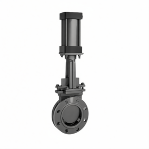 Válvula de Cuchilla Neumática de Hierro Fundido con Brida para Pedidos Urgentes COVNA, Válvula de Cuchilla de 8 Pulgadas, Válvula de Cuchilla para Lodos de Acero Inoxidable - Product Image 1