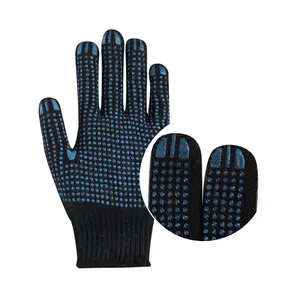 Donanma mavi PVC noktalı eldiven el koruması için İş