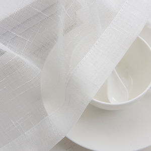 Lumière de Noël la plus intérieure Tulle <span class=keywords><strong>blanc</strong></span> bon marché prêt à l'emploi Rideaux en lin transparent pour le salon - Product Image 5