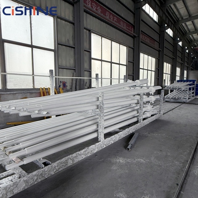 Cishine Custom Mid Hinged Foldable Galvanized Double Single Arm Manual Lifting 3m 4m 5m 6m 7m Lamp Post Street Light Poles