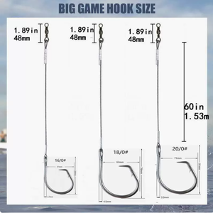 ชุ<span class=keywords><strong>ด</strong></span>สายเบ็<span class=keywords><strong>ด</strong></span>ตก<span class=keywords><strong>ปลา</strong></span>ฉลามแบบผูกสำ<span class=keywords><strong>เร</strong></span>็จ ขนาด 14/0 16/0 18/0 ความยาว 45 นิ้ว สายลวดสแตนเลสอย่าง<span class=keywords><strong>ด</strong></span>ี สำหรับ<span class=keywords><strong>ปลา</strong></span>ใหญ่ ตก<span class=keywords><strong>ปลา</strong></span>ทะเล - Product Image 4