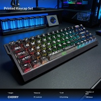 [Full-Transparency Printed Keycaps] Cross-Border Bestseller 118K Model English/Japanese/Russian/Korean PC Backlit Keycaps