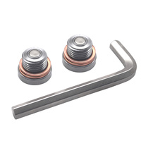 M16x1.5 Magnetisches Differential-Ölablass- und Befüllschrauben-Set, Anti-Tropf-Magnet, mit Kupfer-Unterlegscheiben und Sechskantschlüssel