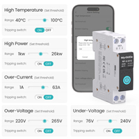 Module d'interrupteur intelligent WiFi Tuya 16A avec minuterie réglable et réglage de puissance, mini-relais dissimulé pour l'automatisation des appareils électroménagers