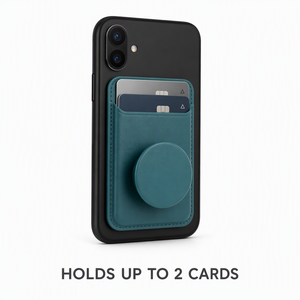 Custom Logo PU Leather Magnetic Wallet Card <strong>Holder</strong> with Grip Stand for iPhone 15 16 17 Slim 2-3 Cards OEM Factory - Product Image 1