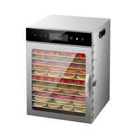 Hoge Kwaliteit 12 Layer Touchscreen Versie Gedroogde Fruit Machine Commerciële Huishoudelijke Voedsel Dehydrator