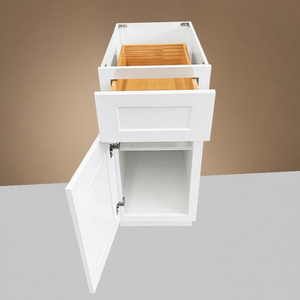 ตู้ครัวสไตล์เชคเกอร์สีขาวทันสมัยปรับปรุงอาคารสไตล์อเมริกัน - Product Image 1