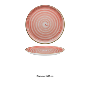 Plato para Pizza Saturnia Napoli Siviglia Ross, Diseño Digital Rojo Circense, 33 cm, Suministros para Restaurantes, Vajilla para Catering, Venta al por Mayor - Product Image 3