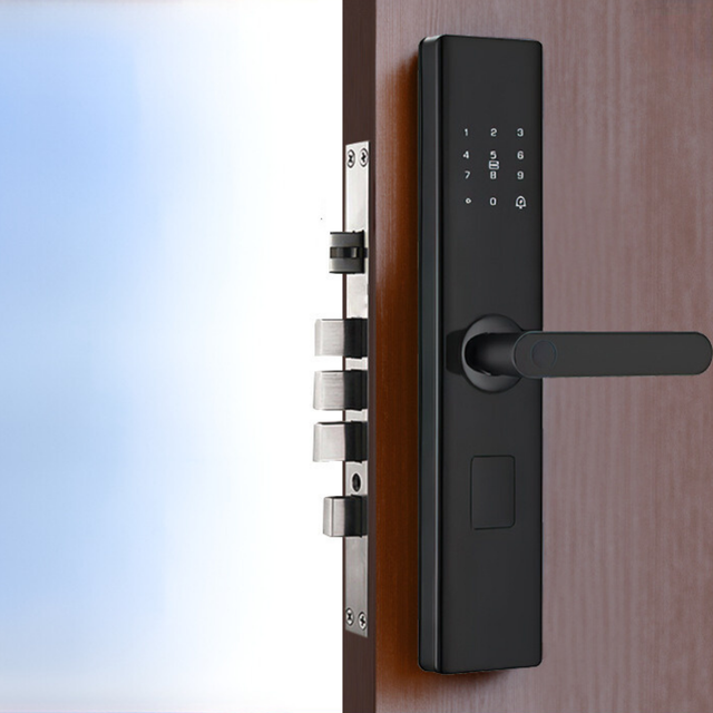Hongwei Aluminum Alloy Digital Door Anti-theft Lock with Smart Fingerprint Lock Keyless Entry Memory Card Support Wi-Fi Enabled