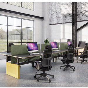 Nhân Viên Hiện đại bàn máy tính 6 8 máy trạm tùy chỉnh mô-đun nội thất văn phòng bàn gỗ bàn văn phòng với phân vùng tủ - Product Image 2