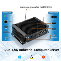 Mini PC industriel Intel Core i3-i7 de 4e à 12e génération, 2x2GbE LAN, 3G 4G, large plage de température, passerelle IoT, calcul en périphérie, boîtier sans ventilateur