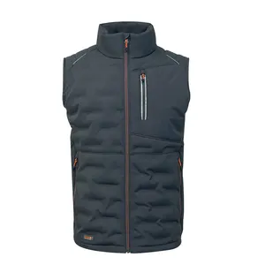 <strong>Men's</strong> <strong>Vest</strong> Hot Sale Black Woven Padded Bodywarmer - Product Image 2
