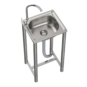 <span class=keywords><strong>Fregadero</strong></span> de Cocina Moderno de Acero Inoxidable de una Sola Tina Comercial <span class=keywords><strong>1</strong></span> Compartimento Lavabo de Esquina para Baño para Fábrica de Limpiadores - Product Image 1