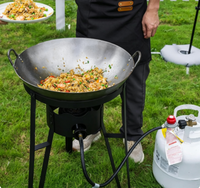 Réchaud à gaz extérieur robuste en fonte avec brûleur au propane 54 000 BTU, haute puissance, écologique et léger pour le camping