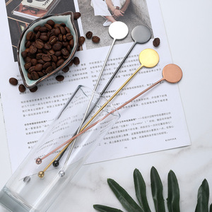 Miễn Phí Biểu Tượng Tùy Chỉnh 304 Thép Không Gỉ Kim Loại Trà Sữa Cà Phê Trộn Cocktail Những Lời Phùn Gậy Khuấy Cho Bar Nhà Hàng - Product Image 5