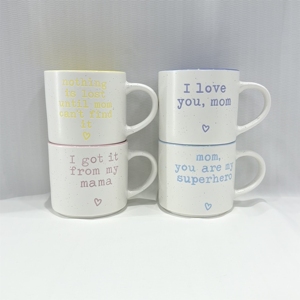 New Design Good Quality Matte <b>Ceramic</b> <b>Mug</b> Logo Cartoon Pattern Eco-friendly Minimalist Dishwasher Microwave Safe Stoneware <b>Mug</b> - Product Image 2