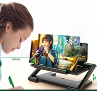 Taşınabilir cep telefonu kavisli HD ekran amplifikatör 8 inç HD ekran braketi büyüteç araçları iPhone Samsung için