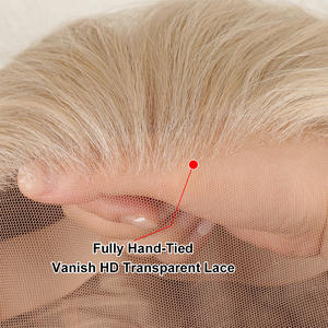 Perruque synthétique Julianna résistante à la chaleur, lisse, ondulée, avec mèches blondes, dentelle HD 13x6, dentelle frontale - Product Image 5