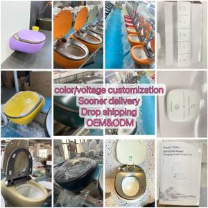 Inodoro Inteligente <span class=keywords><strong>MYN</strong></span> de Estilo Moderno Suspendido en Pared con Bidé, Descarga Automática e Inodoro Inteligente con Forma de Huevo para Baño - Product Image 6