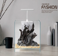 Aquarium de bureau en verre ultra-transparent Jeneca Jinjing, résistant, système de filtration écologique, silencieux, pour intérieur et extérieur