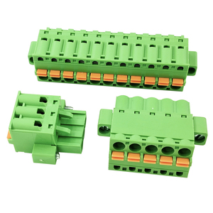 5.08mm Pitch Complete Male & Female Through-Wall Spring Cage <b>Terminal</b> Block Set With Flange, Tool-Free Press Connection - Product Image 5