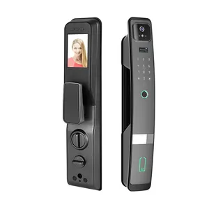 Easloc électrique biométrique empreinte digitale reconnaissance faciale Tuya serrure de caméra de porte intelligente pour porte portes en bois