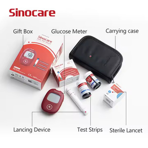 Kit <span class=keywords><strong>de</strong></span> <span class=keywords><strong>medidor</strong></span> <span class=keywords><strong>de</strong></span> <span class=keywords><strong>glucosa</strong></span> en sangre <span class=keywords><strong>Sinocare</strong></span> Safe AQ Smart con tiras reactivas y dispositivo <span class=keywords><strong>de</strong></span> punción para uso doméstico - Product Image 2