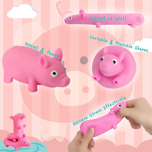Squishy Stress Piggie Squeeze Funny Pink Pig Toy <b>Rebound</b> Ball PU Material for Unisex - Product Image 5