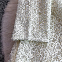 Robe élégante pour femmes WIWT, robe décontractée en mousseline de soie à manches longues avec empiècements en dentelle blanche, robe de soirée pour tous les jours, robe pour femmes