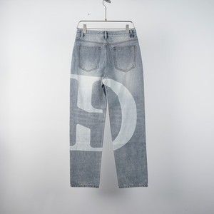 Design Vintage svasato <span class=keywords><strong>Jeans</strong></span> da <span class=keywords><strong>uomo</strong></span> larghi a metà vita stampa con Design solido pantaloni in Denim - Product Image 6