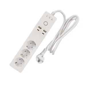 OSWELL Smart Home EU WiFi Smart Power Strip mit schnellem USB Typc-C-Laden Entfernen Sie die Unterstützung der Voice Control Extension Socket