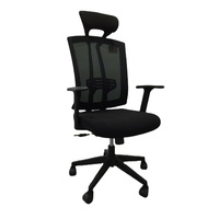 Chaise de bureau ergonomique en maille de luxe à dossier haut