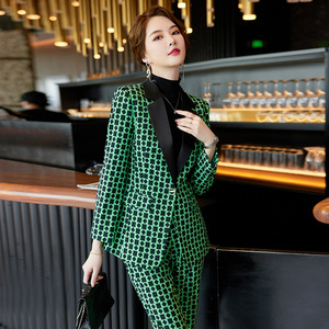 Woman Suit Print <strong>Blazer</strong> and Pants for Women Formal Wear Jacket &amp; Trousers <strong>Leggings</strong> Elegant <strong>Outfits</strong> Ladies Office Wear Suit - Product Image 2