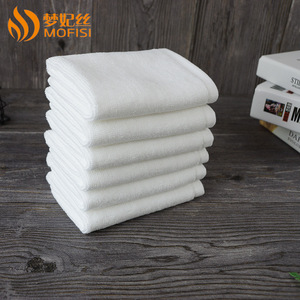 ผ้าเช็ดมือเมิ่งเฟยซี ผ้าฝ้ายสีขาว 30x30 ซม. 50 กรัม ซึมซับได้ดี สำหรับโรงแรม ร้านอาหาร - Product Image 3