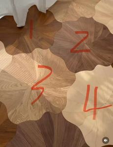Apolloxy Nouveauté Populaire <span class=keywords><strong>Parquet</strong></span> en Bois d'Ingénierie Multicouche à Motif Feuille de Lotus Quatre Couleurs - Product Image 5