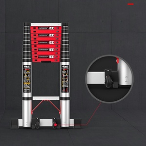 Nhôm công nghiệp mở rộng thang đơn thẳng Kính thiên văn mở rộng bước thang 12.5 ft mở rộng ráp thang gác xép - Product Image 5