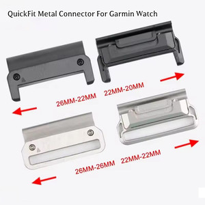 Bracelet de montre intelligente Quickfit, adaptateur de connecteur métallique en acier inoxydable pour <span class=keywords><strong>Garmin</strong></span> <span class=keywords><strong>Fenix</strong></span> 8 7X 7 <span class=keywords><strong>6x</strong></span> <span class=keywords><strong>Pro</strong></span> 5X - Product Image 1