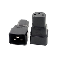 Connecteur en cuivre noir IEC320 C14 à C5, adaptateur de prise électrique en PVC à 3 sorties pour ordinateur portable