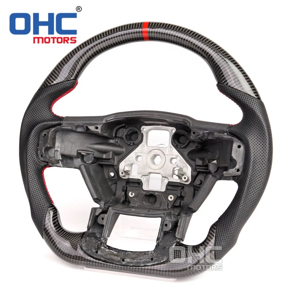Real Carbon Fiber Steering Wheel for Ford Ranger Raptor f150 f-150 2018 2020 2023 2021 2022 Car Steering Wheels OHC MOTORS