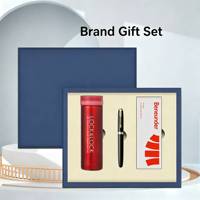 Set de Regalo con Botella Aislada, Bolígrafo Personalizado y Paraguas Compacto para Apreciación de Clientes Corporativos y Eventos de Temporada