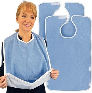 Vente en gros de tissu <span class=keywords><strong>pour</strong></span> manger unisexe de qualité supérieure bavoir <span class=keywords><strong>pour</strong></span> adultes en tissu éponge 100% super doux réglable <span class=keywords><strong>pour</strong></span> personnes âgées - Product Image 1
