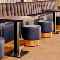 Ensemble de table et chaises de salle à manger modernes et simples tout-en-un, ensemble de meubles de restaurant en bois